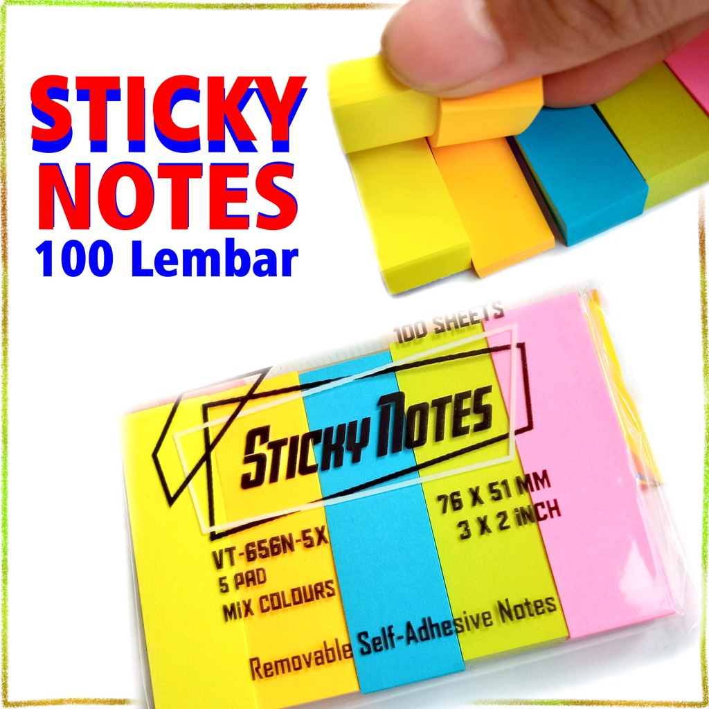 

Sticky notes V-TRO 5 warna isi 100 lembar VT-656N-5X