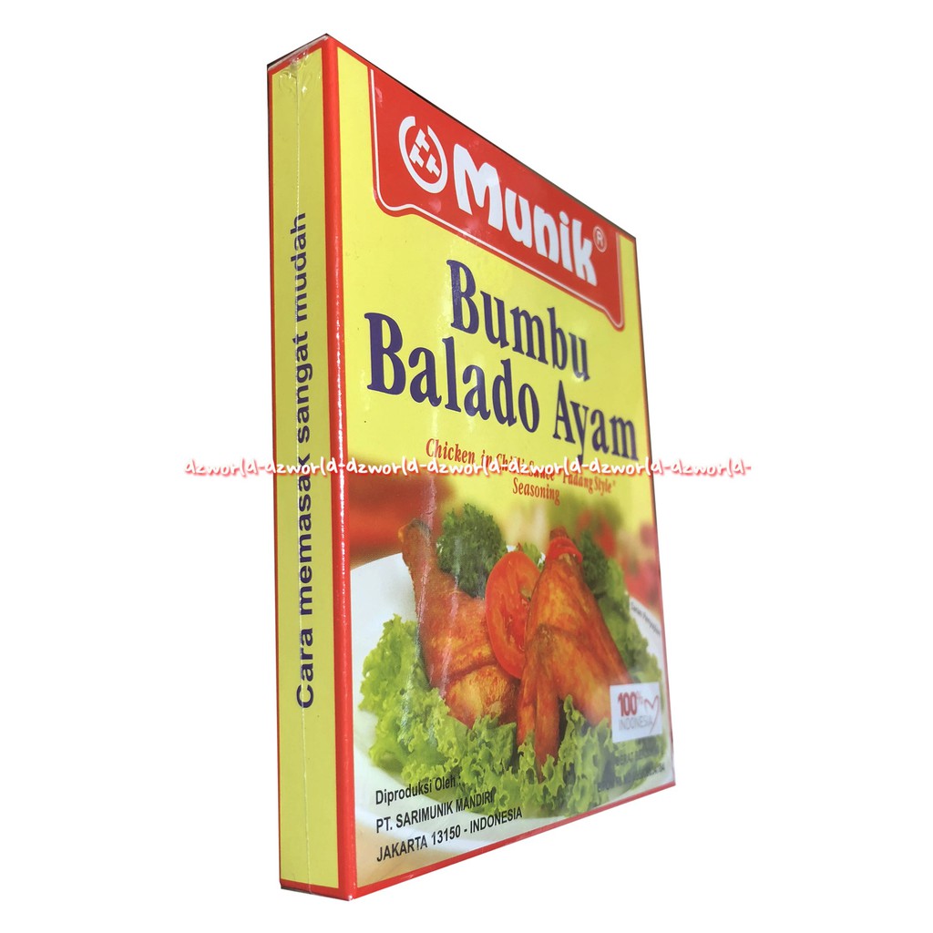 Munik Bumbu Balado Ayam Chicken In Chilli Sauce Padang 90gr Bumbu Masak Instan