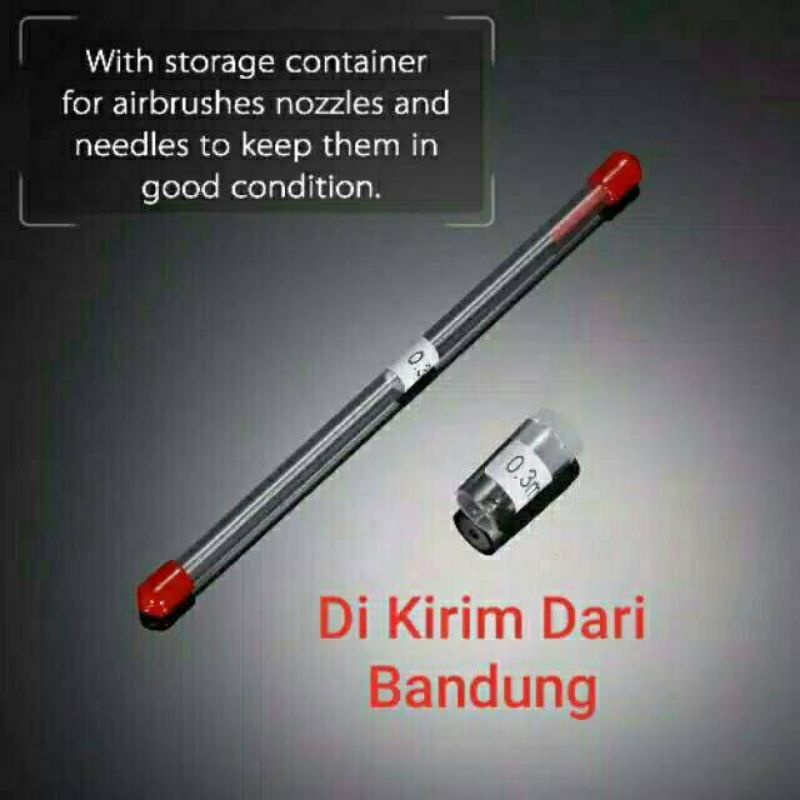 Airbrush Nozzle dan Neddle Part 0.2 0.3 0.5mm Untuk Airbrush Made in China