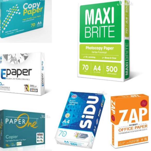 

(CO)✩ Kertas fotocopy HVS A4 70gr Copy paper | E-Paper | Maxi Brite | PaperOne | SIDU | Zap - Promoo