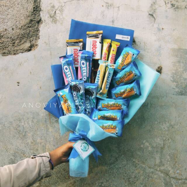 

Buket snack (blue wrapping)