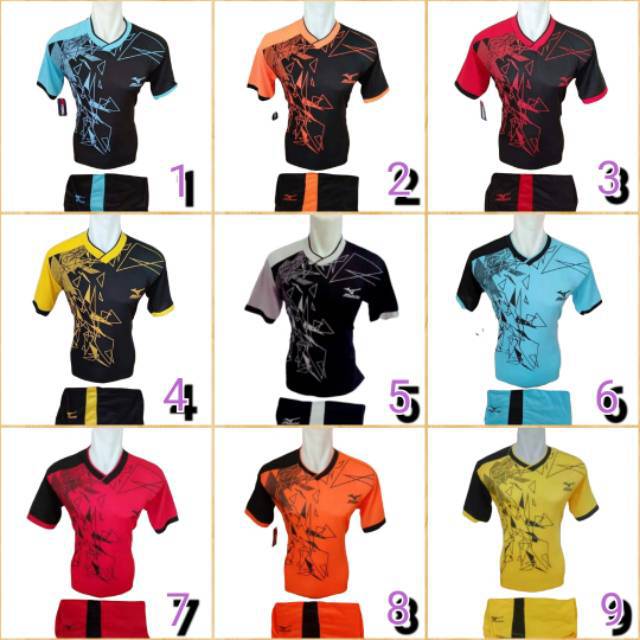 BAJU MIZUNO FUTSAL BADMINTON VOLLY SETELAN KAOS JERSEY BOLA DEWASA MURAH