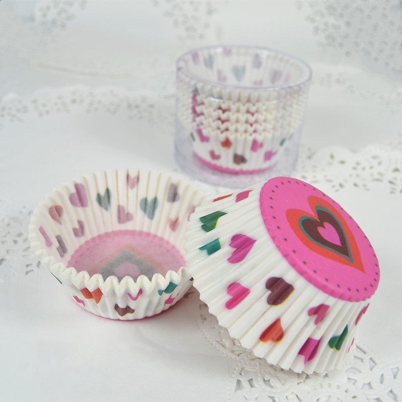 COD✨100 pcs/1 set cangkir kue pencetakan suhu tinggi dan tahan minyak/high temperature and oil proof printing cake cups