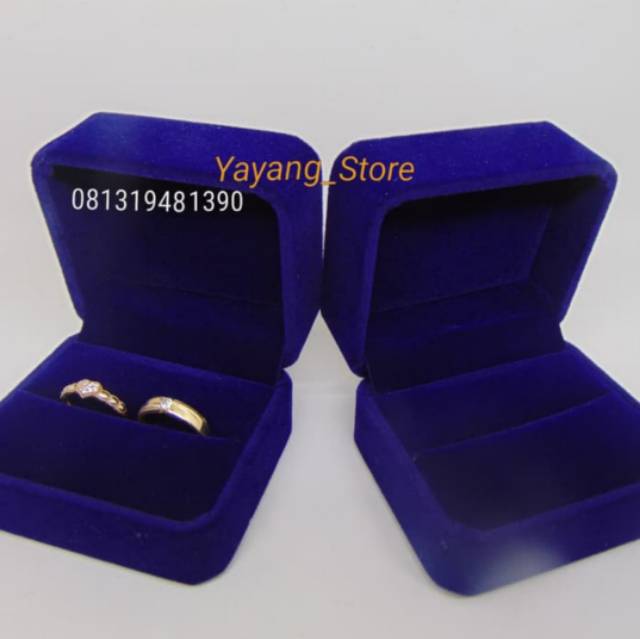 Tempat Cincin Couple Beludru Muat 2 cincin untuk lamaran seserahan nikah