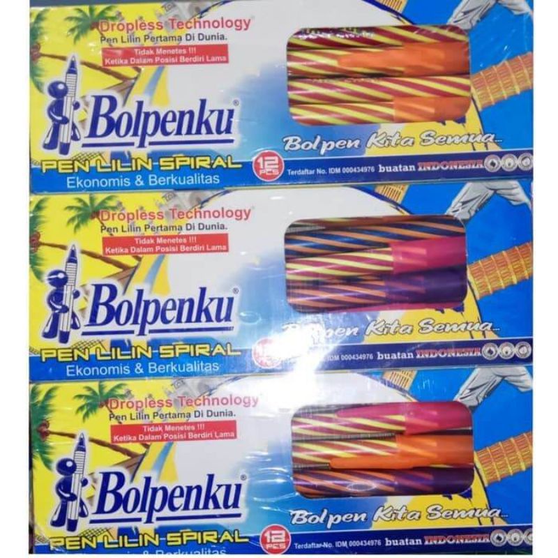 

1 pack isi 12 biji bolpen lilin bulpenku Murah