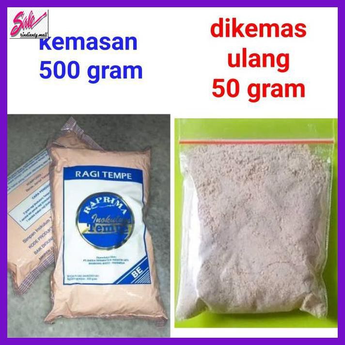 

Giragi- 50 Gram Ragi Tempe Raprima Repack (Dikemas Ulang) Probiotik -Makanan-Minuman.