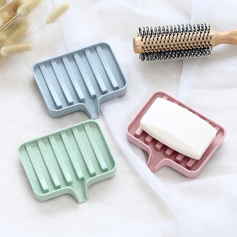 1pc Creative Environmental Wheat Straw Drain Soap Box for Soap Organizer Bathroom Accessories