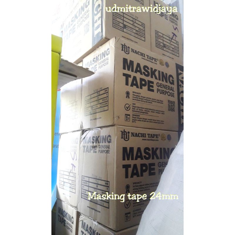 Isolasi kertas merk nachi / Masking tape nachi 24mm / isolasi murah