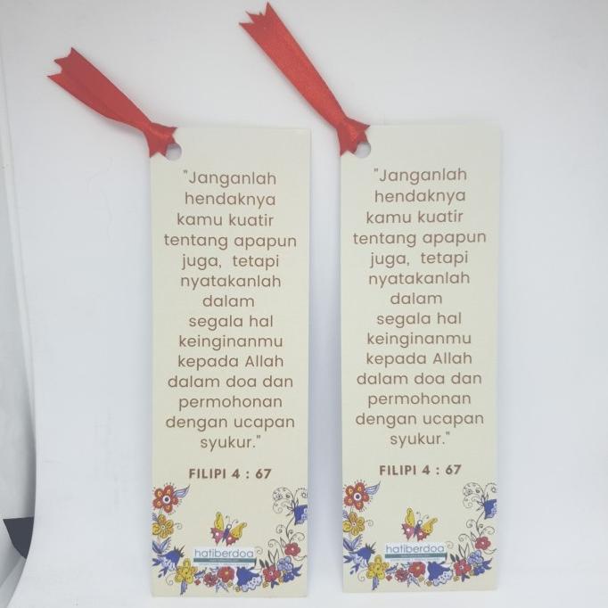 

Pembatas Buku/Bookmarks Ayat Kitab Suci Kristen Katolik Filipi 4:67