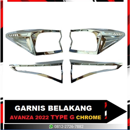 GARNIS BELAKANG AVANZA 2022 TYPE G CHROME