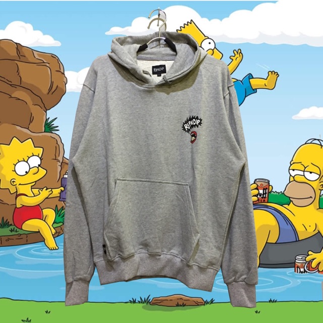JAKET SWEATER HOODIE RIP N DIP GREY LIKE ORIGINAL
