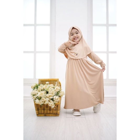 GAMIS  ANAK POLOS AIRA USIA 2-7 TH PREMIUM