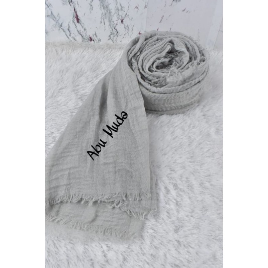 [COD] PASHMINA CRINKLE / CRINGKLE KUSUT /CRINGKLE RAWIS / HIJAB SHAWL PREMIUM RAWIS negro-PASHMINA-Abu Muda