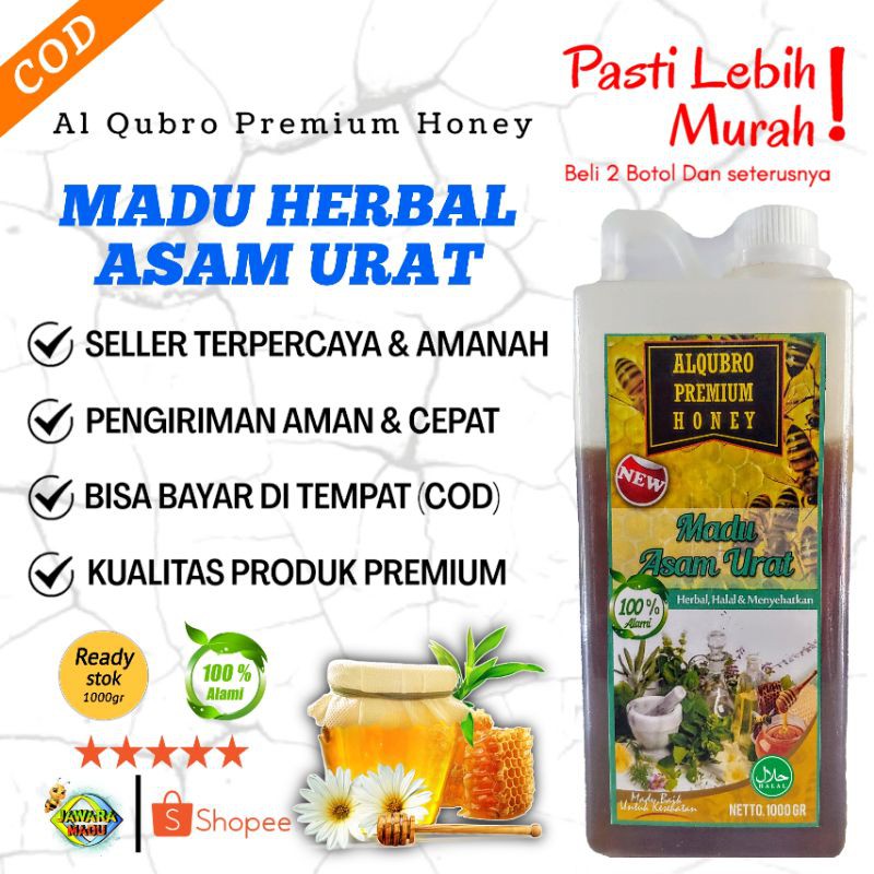 

Madu Asli Al Qubro AlQubro Madu Herbal Asam Urat 1000gr Mengobati Asam urat