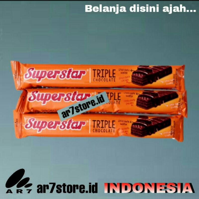 

(ECERAN) - SUPERSTAR TRIPLE Wafer coklat 18gr/pcs