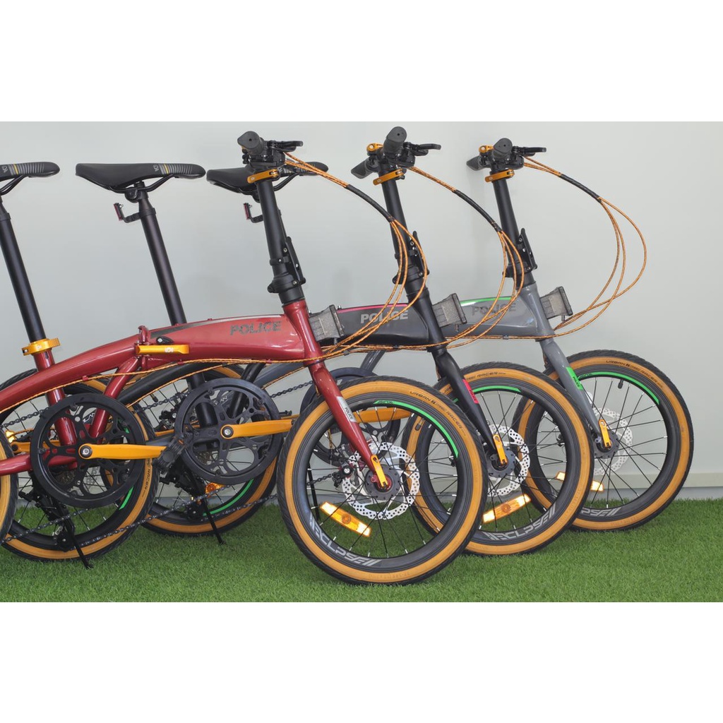 Sepeda Lipat Element  Police Folding Bike Milan 8 Speed 16 Inch Terbaru New Garansi Termurah Murah-3