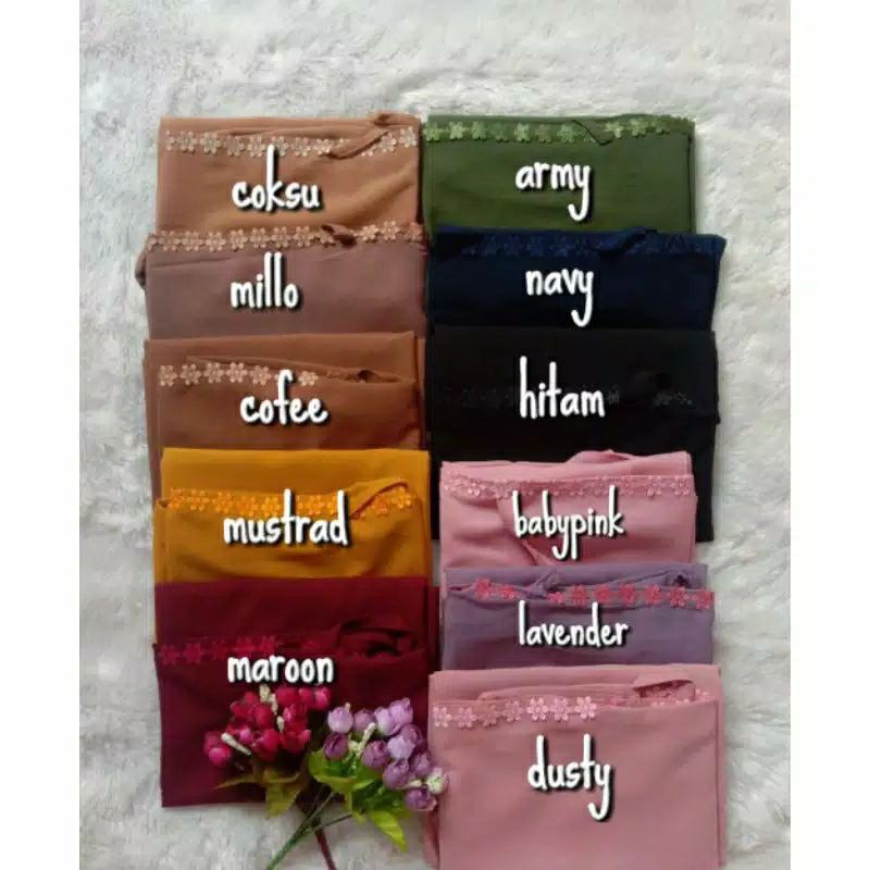 Hijab Instan Bergo Renda Melati SIZE L