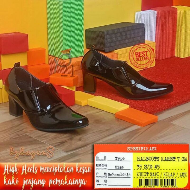 SEPATU WANITA SEPATU PDH SEPATU POLWAN HALFBOOTH MERK P21