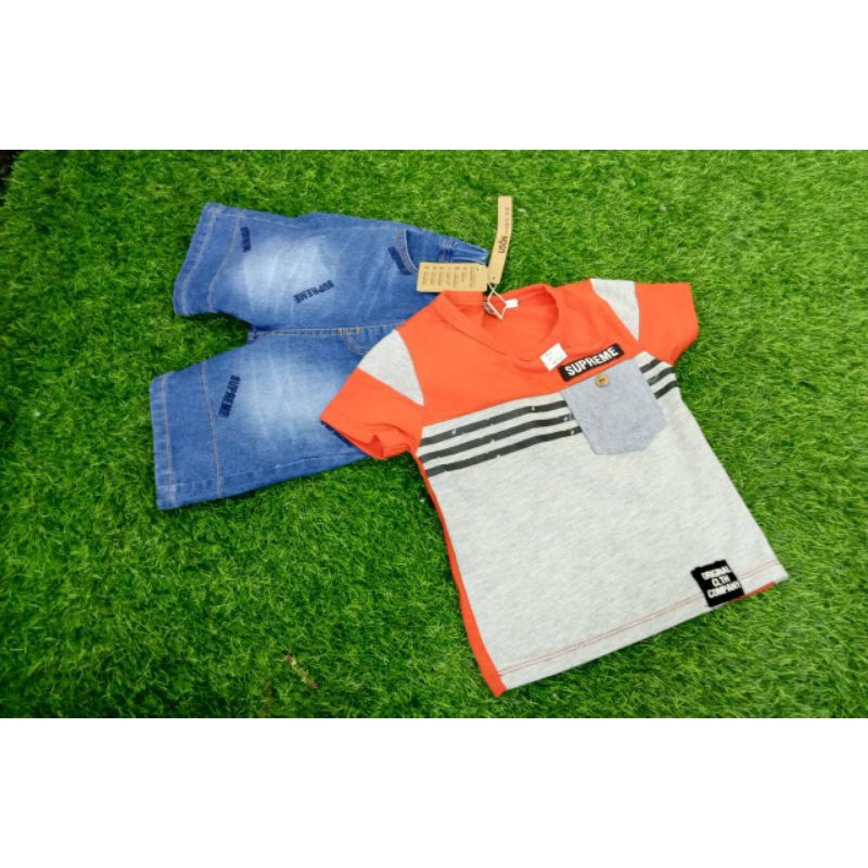 Promo Shopee Live - Setelan Pendek Cowok 1-3 tahun