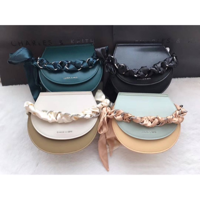 C703 CnK Satin Scarf Semi Circle Bag ORIGINAL