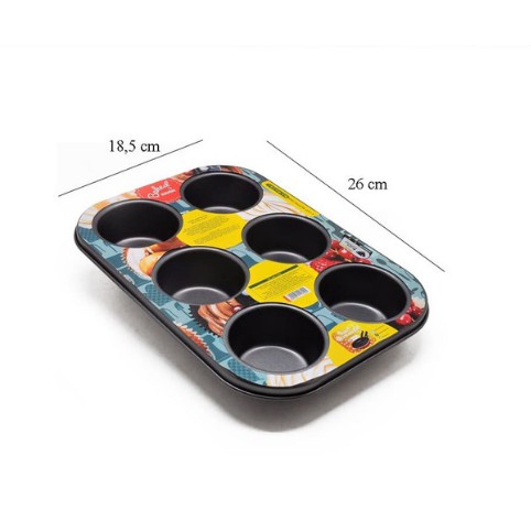 loyang muffin MAXIM Muffin Pan 6 cups Bakeware Loyang Kue Anti Lengket