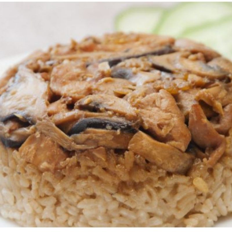 

Nasi Tim Ayam Kampung Jamur