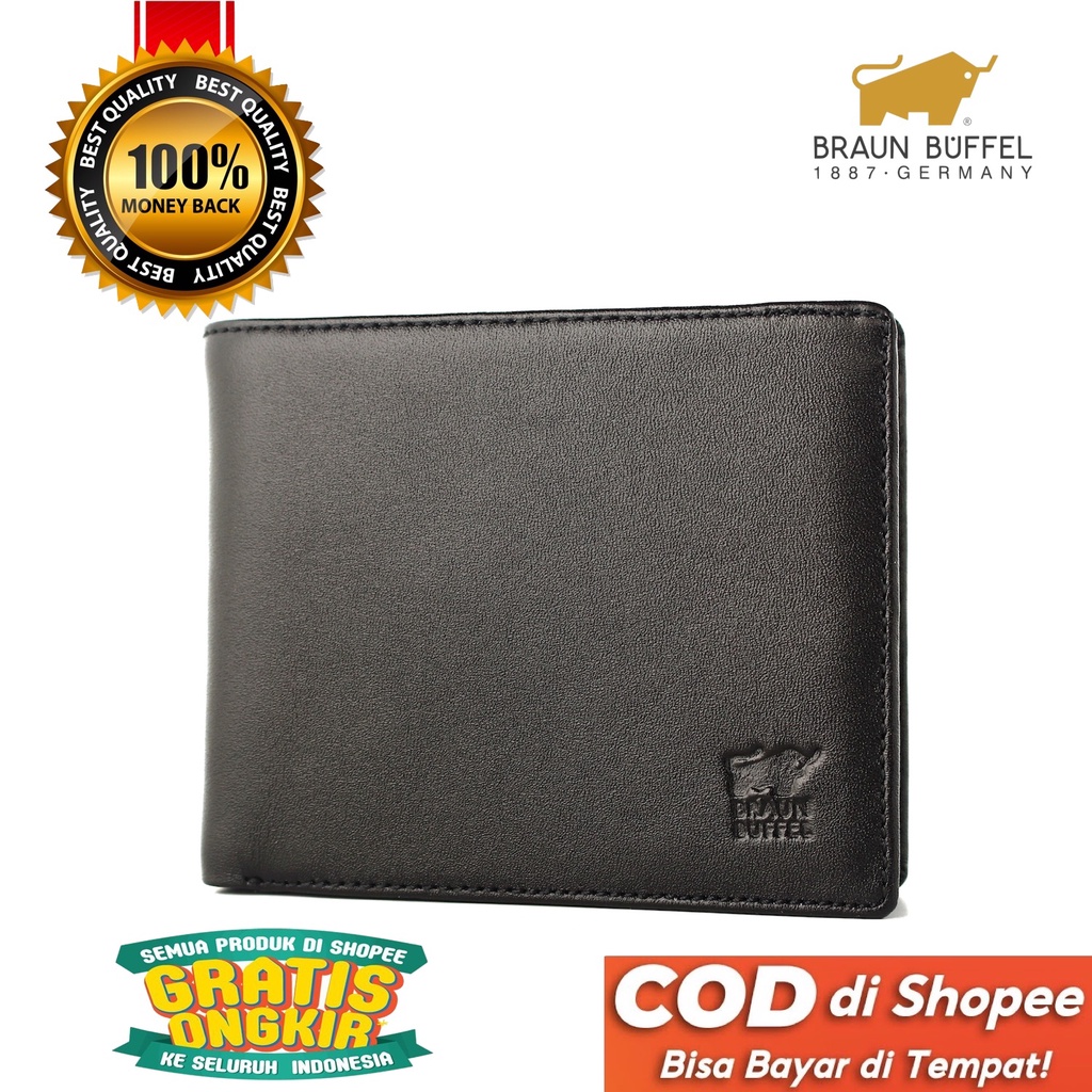 TOKOKOE - Dompet Pria model Tidur bahan Kulit Premium Dompet Lipat - BB 956 Black