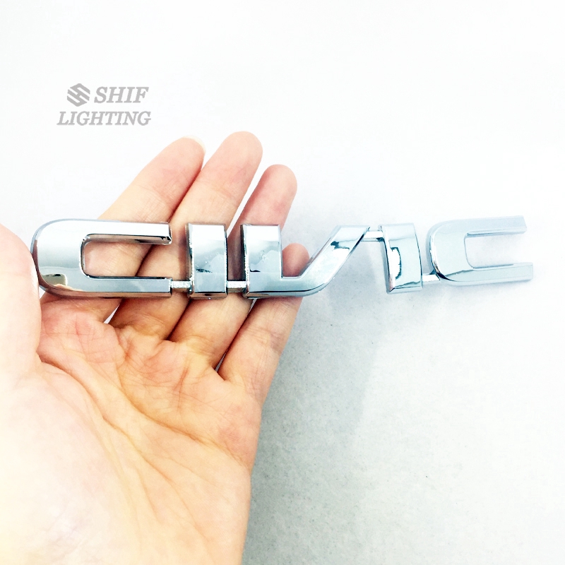 Stiker Emblem Bahan ABS Chrome Civic Logo Untuk Mobil Honda Civic