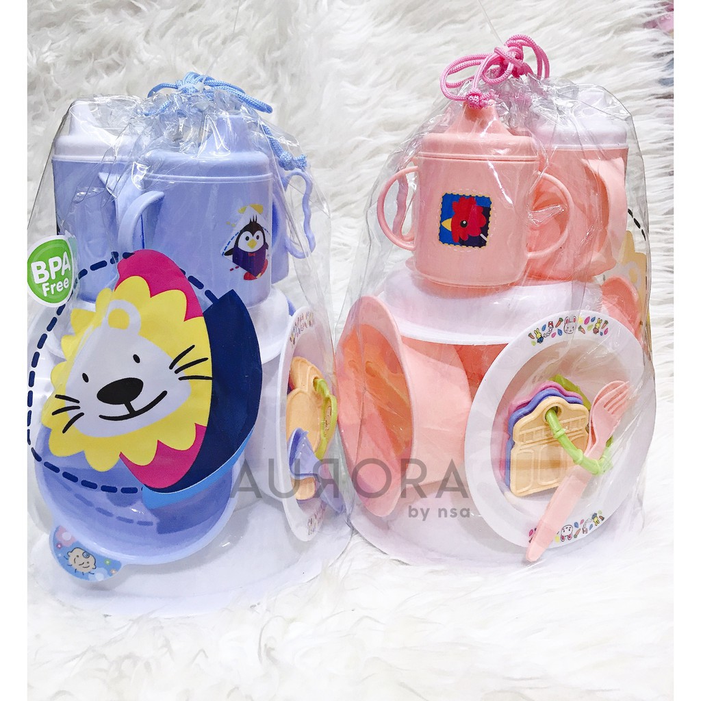 Promo !! LUSTY BUNNY PARCEL TEMPAT MAKAN BABY - Perlengkapan Makan Bayi Lusty Bunny - Baby Gift Set Parcel