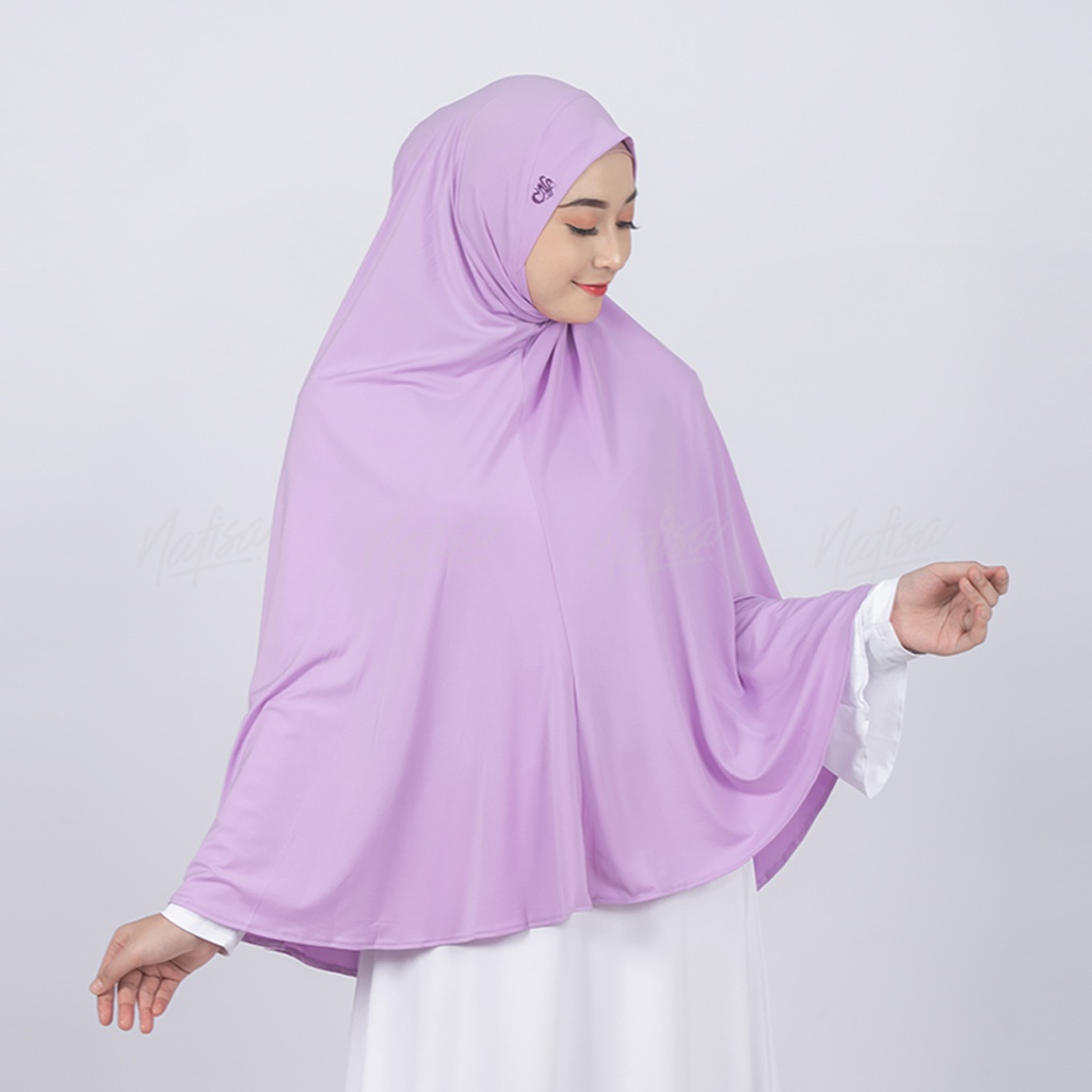 Hijab Khimar Jumbo Nafisa salsabila | Jilbab Instan Syari Antem Tanpa Pet Kerudung Instan Antem