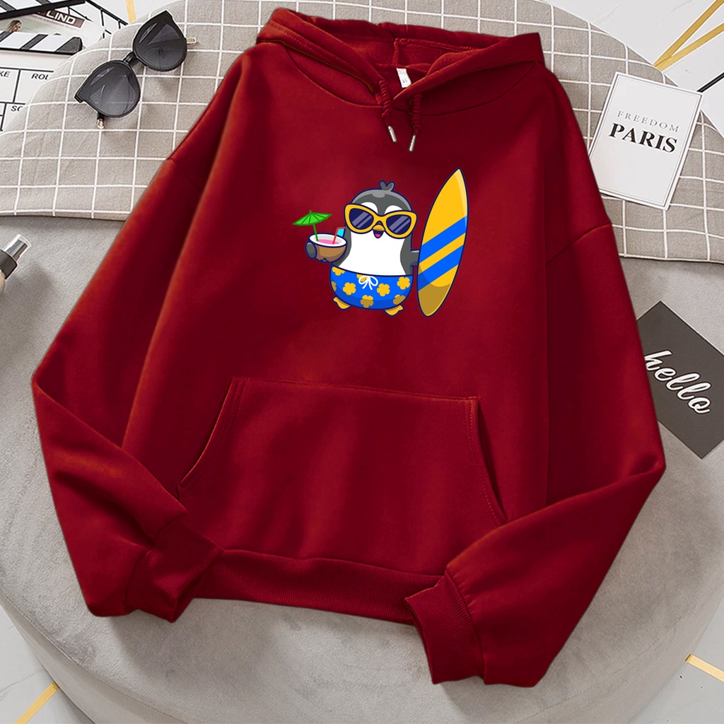 Sweater hoodie anak perempuan PENGUIN sweter jaket anak cowok cewek lucu termurah