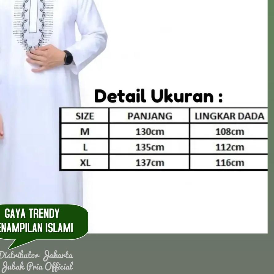 ➴ Jubah Pria Gamis Pria Cowok Laki Laki Dewasa Lengan Panjang Terbaru Al Haramain Baju Jubah Putih P