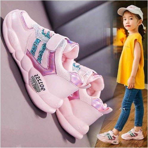 Sepatu anak wanita terbaru sneakers perempuan import SP 01 Rockit sneakers pink 9012ss