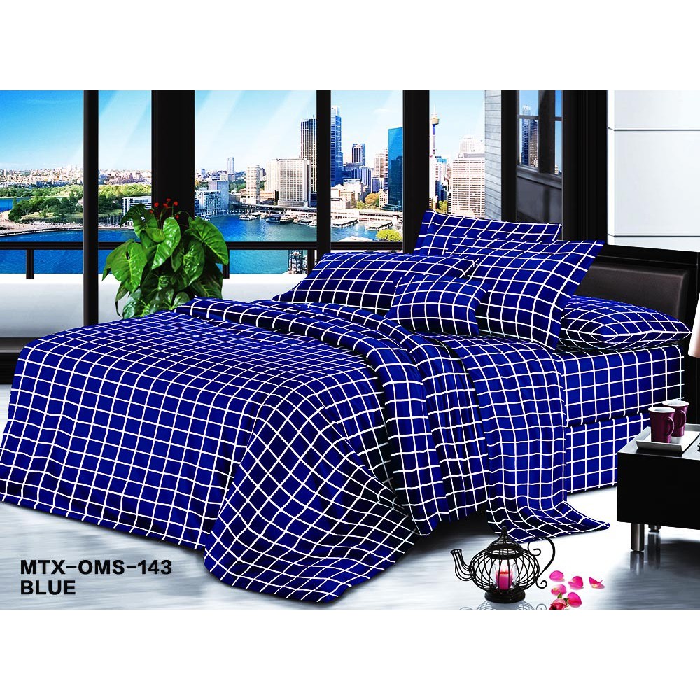 Sprei Aesthetic Motif Kotak Bantal + Guling // 120x200cm // 160x200cm // 180x200cm No.1 , 2 & 3