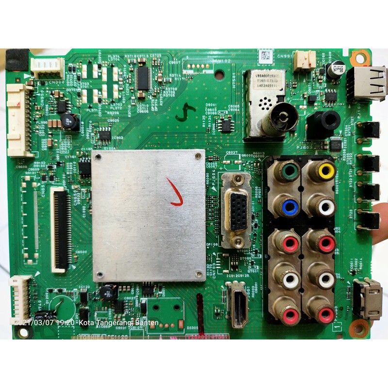 Mohtherboard Mainboard Mesin TV LED Toshiba 24P2301VJ Minus Restart