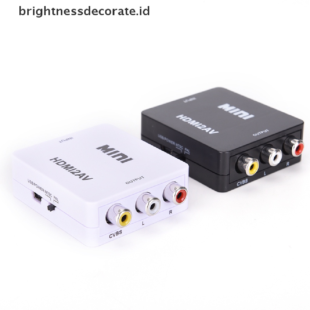 [birth] HDMI To RCA AV/CVBS Adapter HD 1080P Mini HDMI2AV Video Converter  [ID]