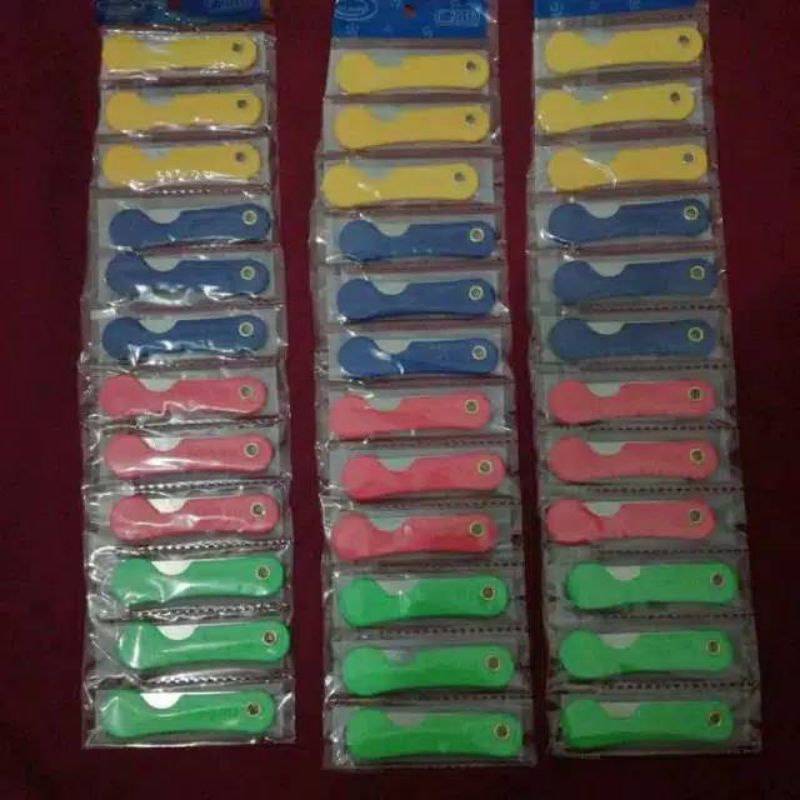 

1 lusin pemes lipat mini pisau lipat cutter mini