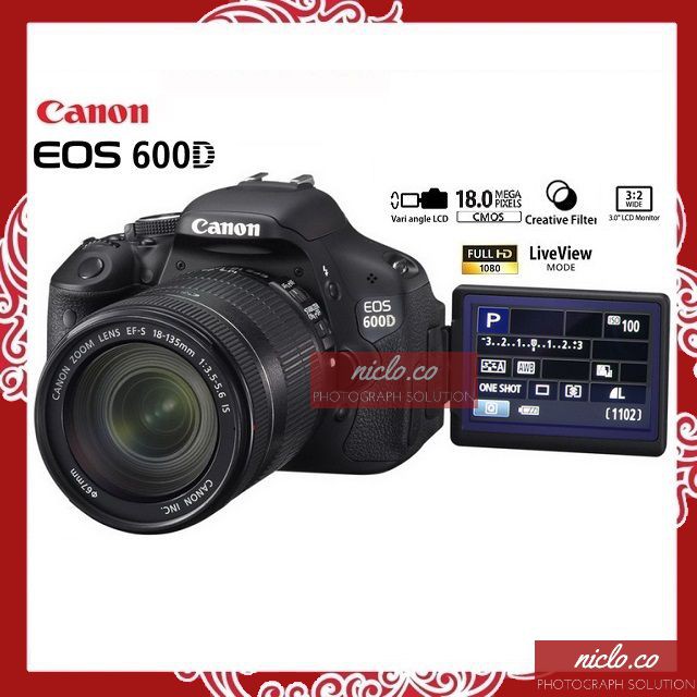 [NEW] KAMERA CANON EOS 600D + LENSA KIT 18-55MM IS - GARANSI 1 TAHUN - CAMERA DSLR 700d M100 1300D-1