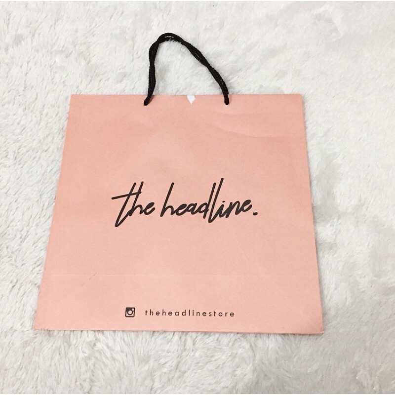 

Original The Headline Branded Paperbag Shopping Bag Tas Kantong Belanja