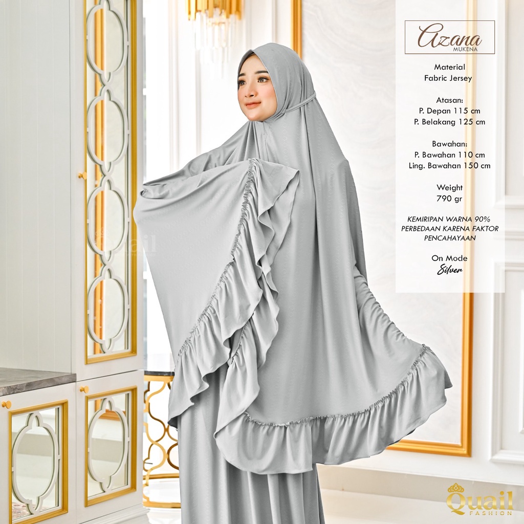 MUKENA AZANA Quail ori Hijab Bahan Jersey
