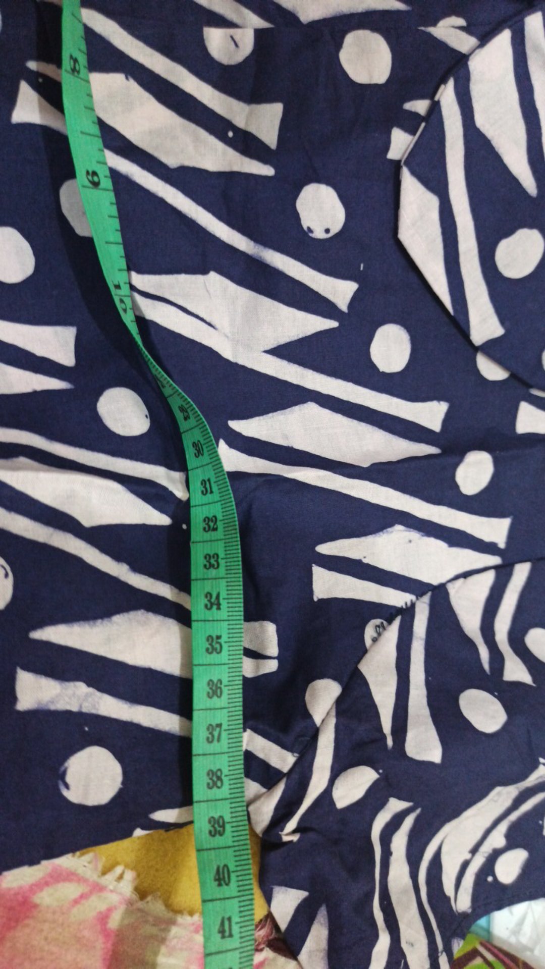 Blus Batik Cap Navy Anak Perempuan Murah