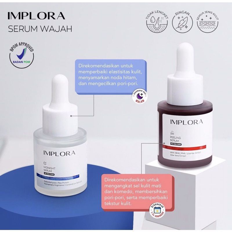 IMPLORA SERUM WAJAH ORI BPOM