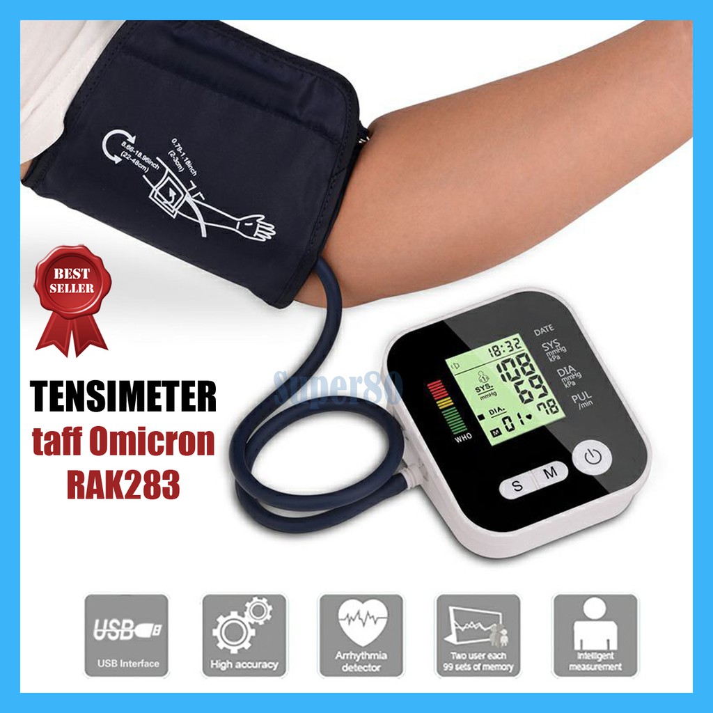 Taff Omicron RAK-283 / Omron HEM-8712 Tensimeter Digital Alat Ukur Pengukur Tekanan Darah Tensi Meter Lengan