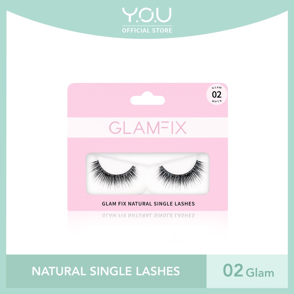 GlamFix Natural Single Lashes Glam Fix False Eyelashes Bulu Mata Palsu Natural Y.O.U (VC)