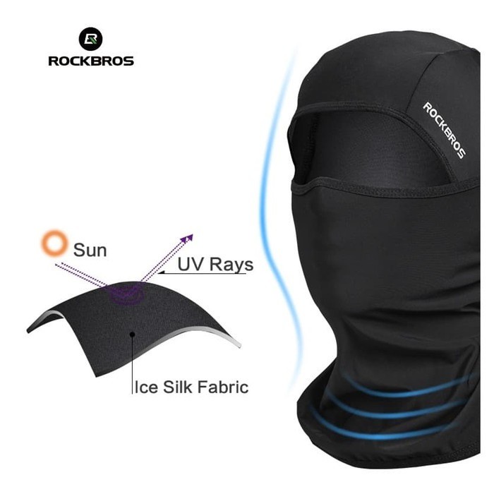 Rockbros Full Face Mask Ice Silk - Masker Sport Sepeda - 69000