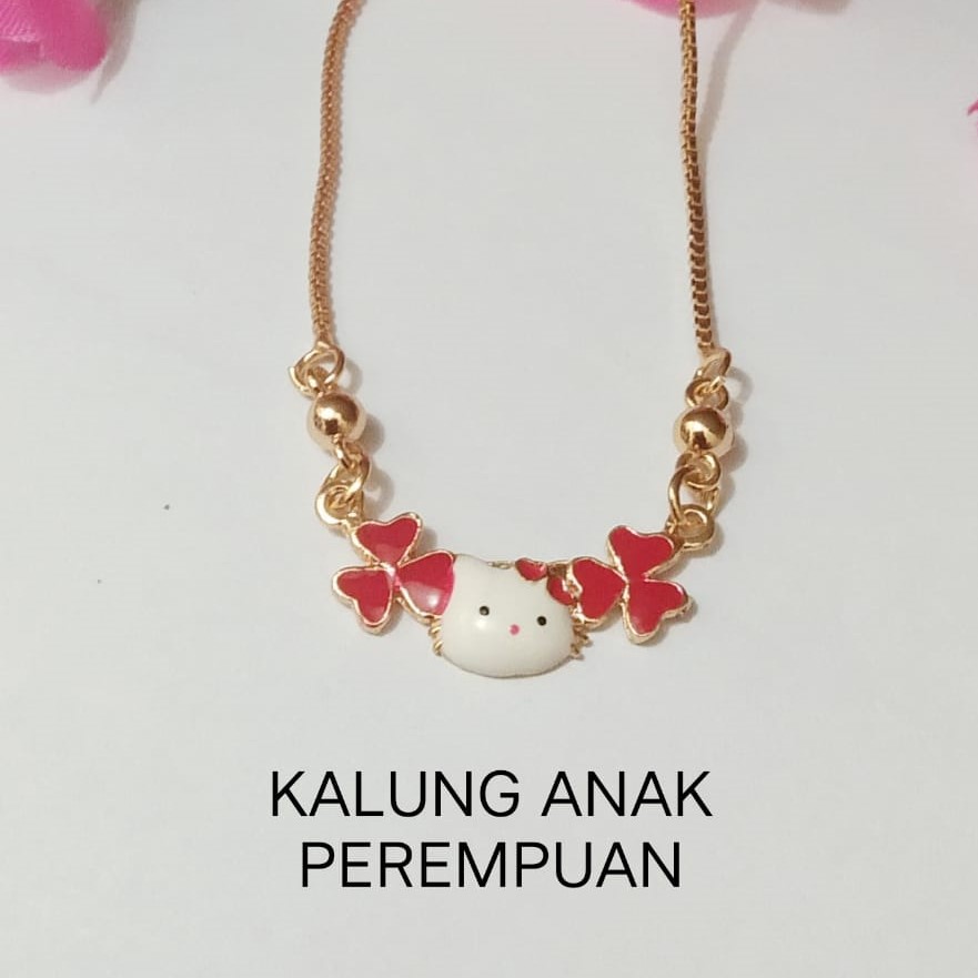 Kenten Acc - Kalung Rantai Perhiasan Anak Warna Emas Xuping Motif Hello Kitty / Kalung Anak A-1