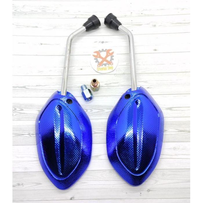 SPION BEAT BIRU TANGKAI PENDEK UNIVERSAL HONDA YAMAHA