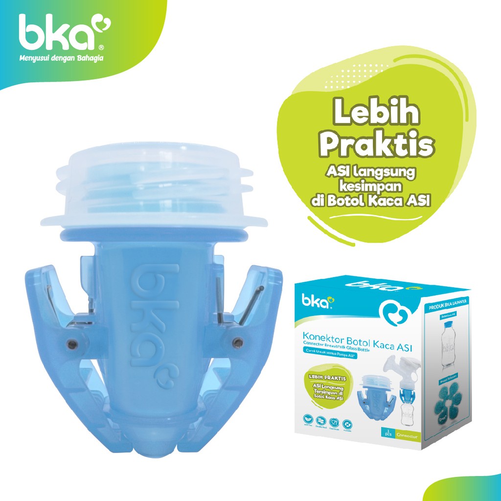 Konektor BOTOL Kaca Asi BKA - Breastpump Connector BKA