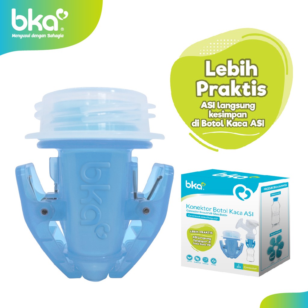 Konektor BOTOL Kaca Asi BKA - Breastpump Connector BKA