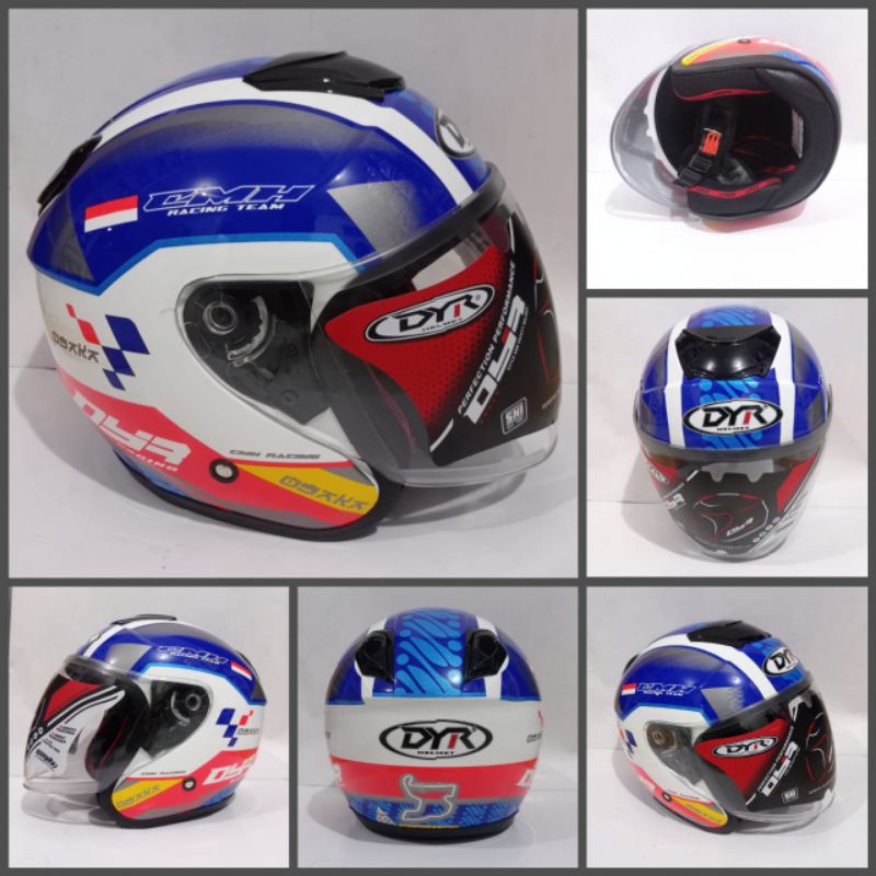 Helm Dyr osaka motif mandalika terbaru (replika kyt kyoto) toko helm majalengka